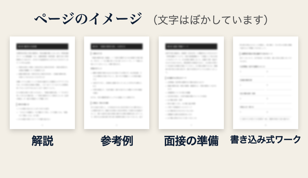本のページのイメージ(文字はぼかしています)