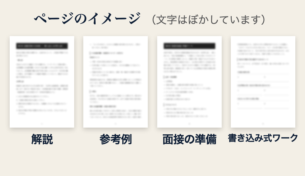本のページのイメージ(文字はぼかしています)