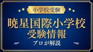 暁星国際小学校 受験情報