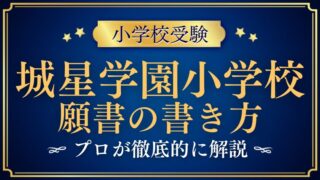 【城星学園小学校】合格する願書の書き方をプロが解説