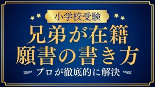 【小学校受験願書】兄弟がいる志望理由の書き方は？例文も解説