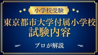 【東京都市大学付属小学校】試験内容をプロが解説