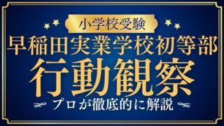 【早稲田実業学校初等部】行動観察テストの内容や対策方法についてプロが徹底解説！
