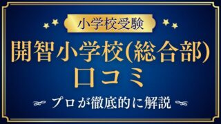 【開智小学校（総合部）】評判は？レビューや口コミから徹底解説