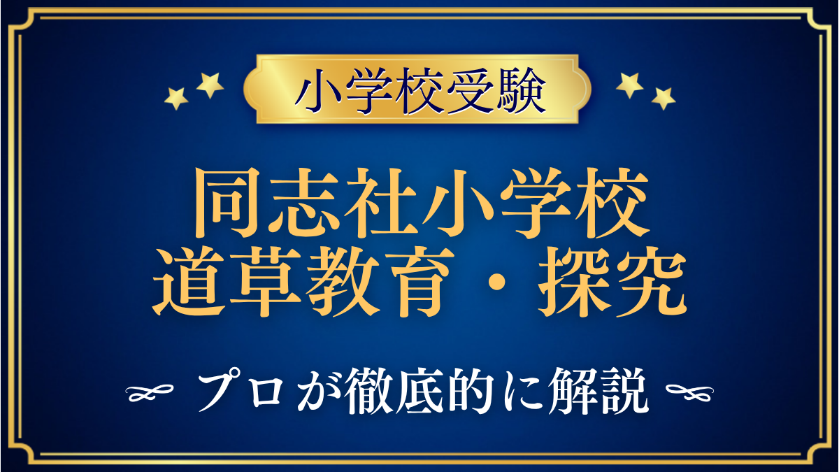 同志社小学校 道草教育・探究