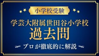東京学芸大学附属世田谷小学校 過去問