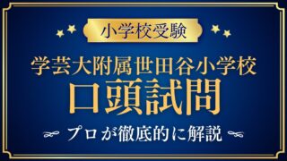 東京学芸大学附属世田谷小学校 口頭試問