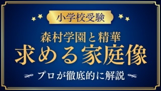 【森村学園初等部と精華小学校】求める家庭像と6年後の進路の違いをプロが解説