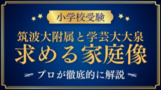 【筑波大附属小と学芸大大泉小】抽選と求める家庭像の違いをプロが解説