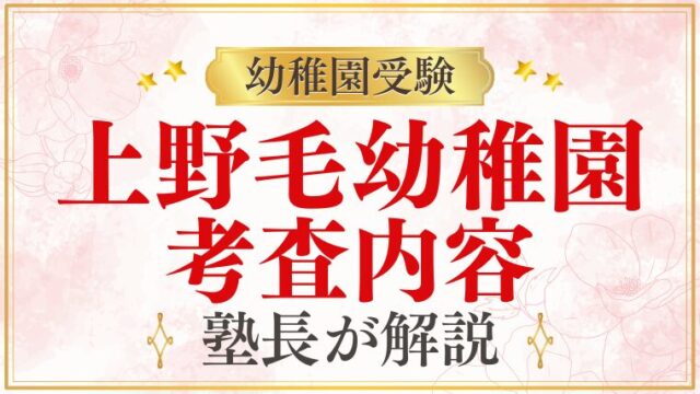 【上野毛幼稚園】考査・試験内容は？評価ポイントと対策を解説