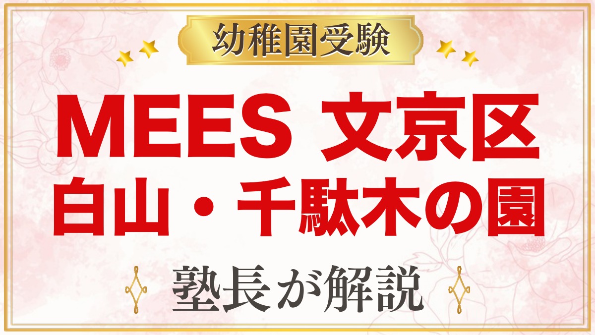 MEESインターナショナルスクール文京区白山・千駄木｜受験家庭が見る点